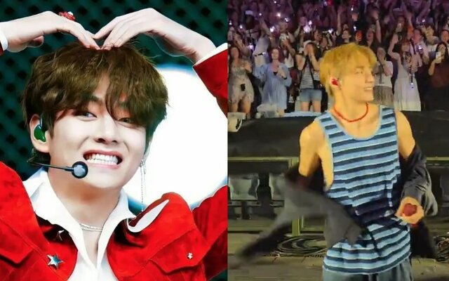 BTS’s V goes viral after reportedly giving his Celine jacket to a crying fan during Brussels concert