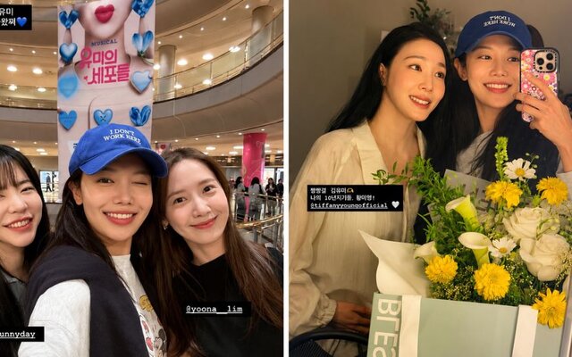 Girls’ Generation members Choi Sooyoung, Sunny, and YoonA reunite to support Tiffany in the “Yumi’s Cells” musical