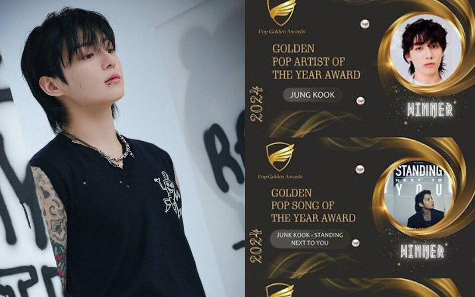 Image for BTS Jungkook Sweeps Awards Worldwide, Wins Three Titles at 2024 Pop Golden Awards and Breaks Records Everywhere