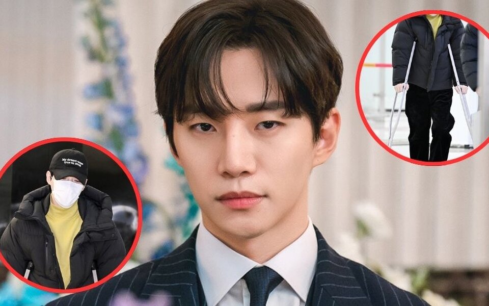 Image for Lee Junho Hurt? Fans Worried After Spotting Him in Crutches at the Airport Looking Tired and in Pain