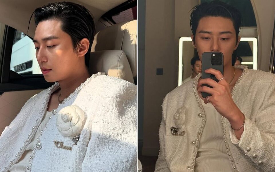 Image for Park Seo Joon Turns Heads with a ‘Genderless’ Look in Paris — Fans Say He’s on G-Dragon’s Level