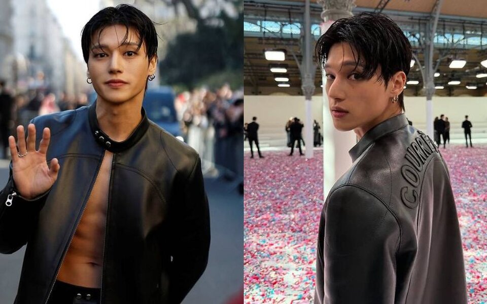 Image for ATEEZ’s Wooyoung Turns Paris Fashion Week Into His Own Runway, Stuns in Bold All-Black Look With a Hint of Abs
