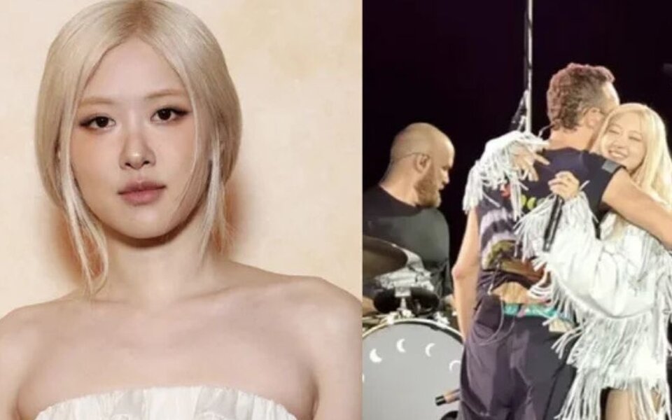 Image for Rosé shocks Coldplay fans with surprise stage appearance singing ‘APT’ as crowd goes wild and G-Dragon watches from the audience