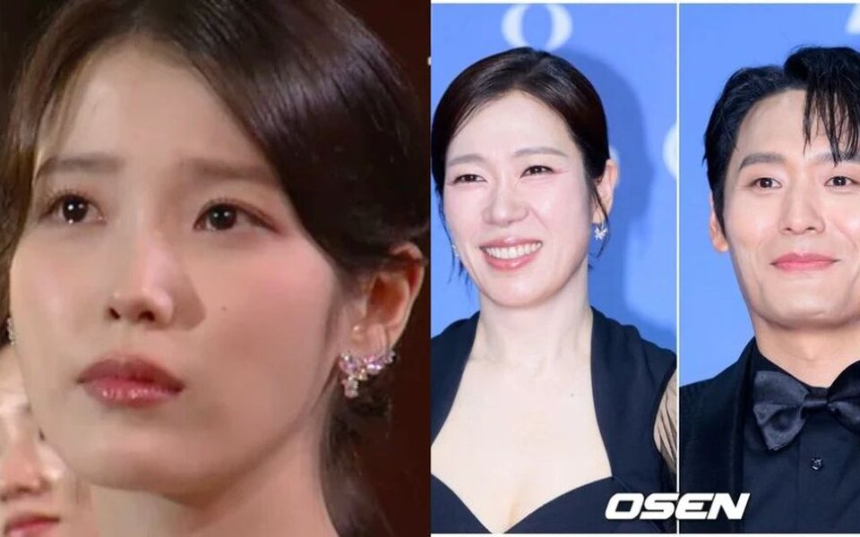 Image for IU clapped proudly as her drama "When Life Gives You Tangerines" won major Baeksang awards even without her getting solo award