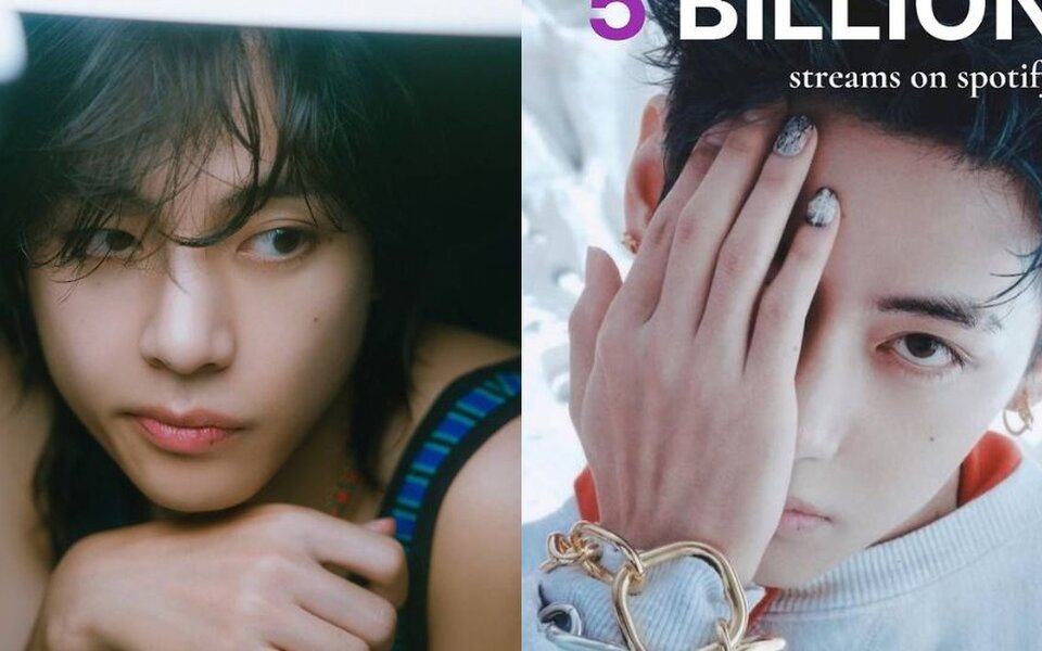 Image for BTS’s V hits 5 billion streams on Spotify and breaks record with 6 solo songs over 400 million plays