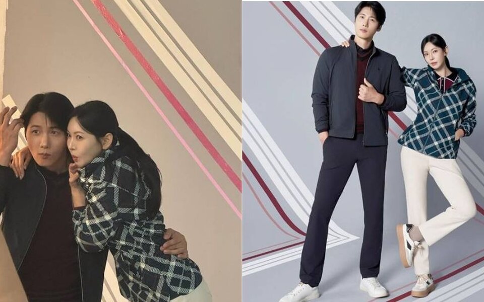 Image for Netizens swoon over Kim So Yeon and Lee Sang Woo’s back hug moment, saying they look younger every year