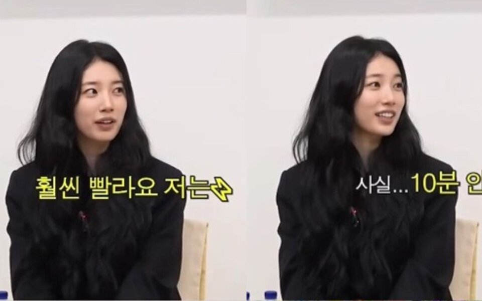 Suzy reveals she only takes 10 minutes to shower even with her long hair and admits she sets over 10 alarms every morning