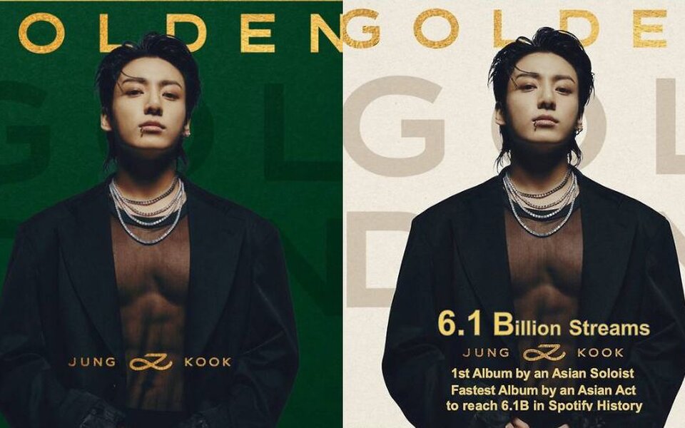 BTS's Jungkook ‘GOLDEN’ becomes first Asian solo album to surpass 6.1 billion streams on Spotify