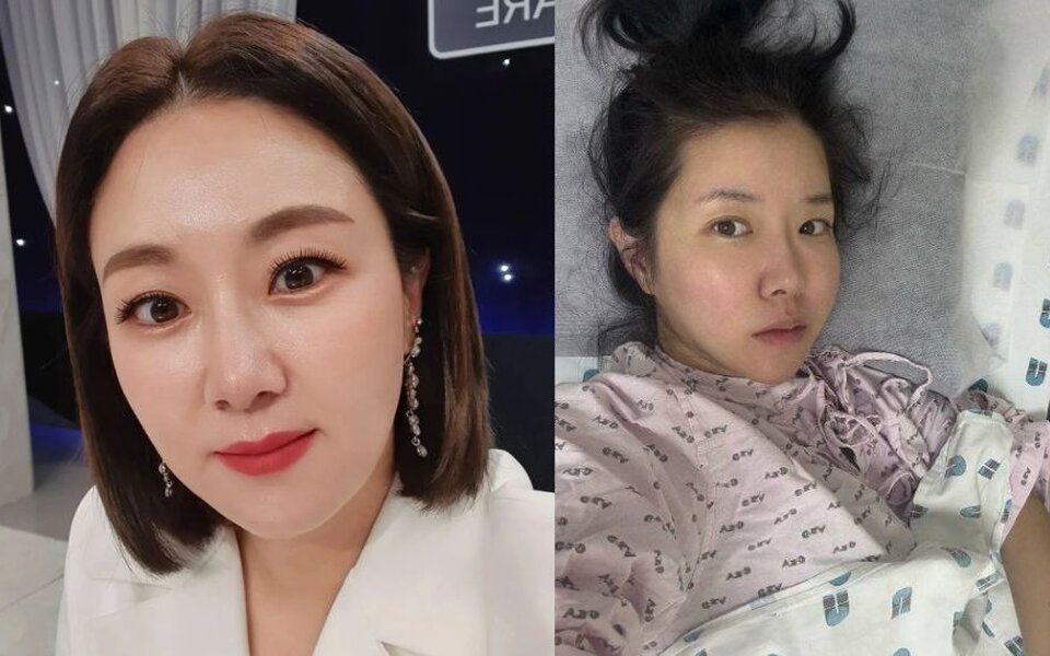 Image for Kim Ji Hye rushed to emergency room after preterm labor scare as she pleads with unborn twins not to come out yet