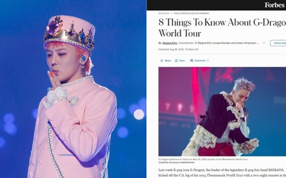 Forbes calls G-Dragon the "King of K-pop" as he returns after 8 years with world tour proving his global power