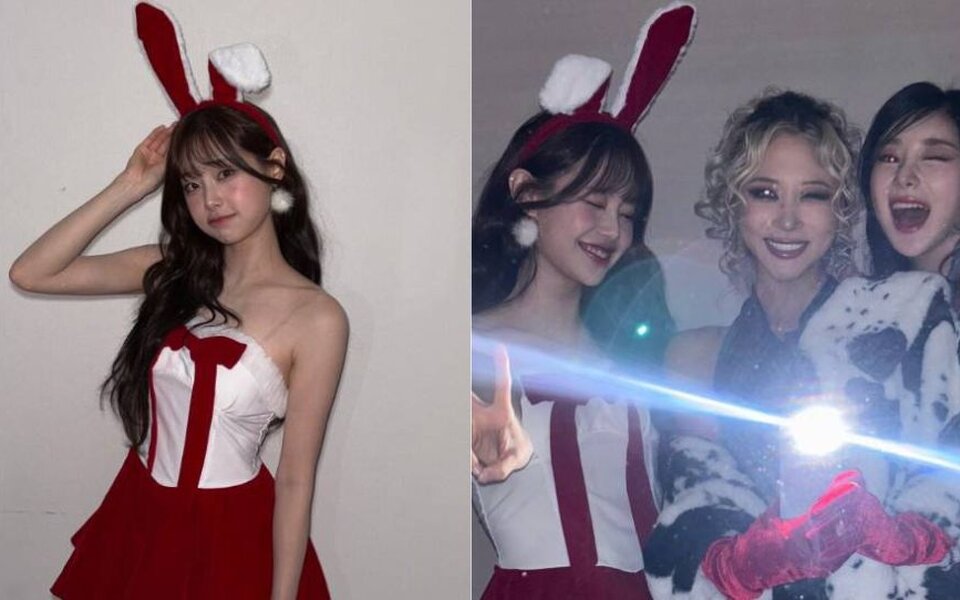 Image for Chuu melts hearts by turning into a cute Santa bunny and sharing bright smiles with Dayoung and Lee Chae Yeon