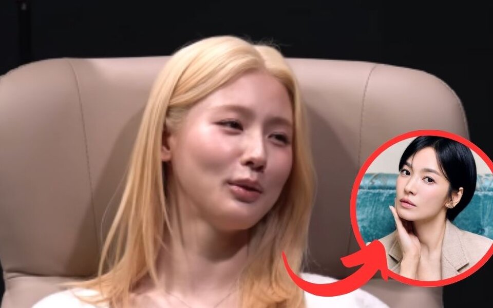 Image for I-DLE’s Miyeon talks about nose surgery rumors and Song Hye Kyo comparisons in a lie detector episode