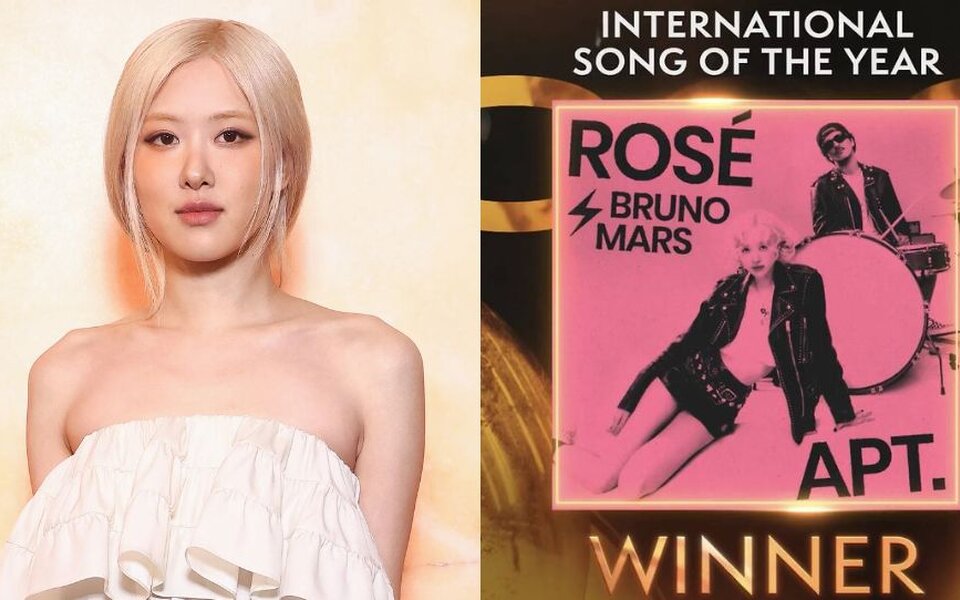Image for BLACKPINK’s Rosé wins International Song of the Year at the Brit Awards with “APT.”