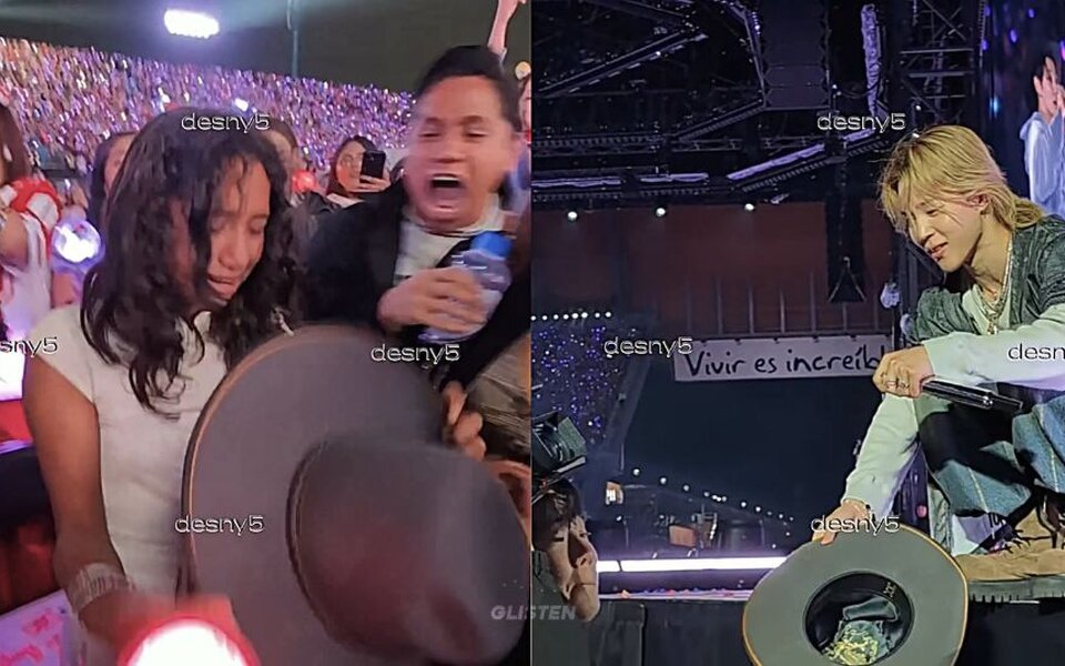 Image for BTS Jimin gives his hat to a crying Mexican girl and softly says, “Don’t cry”, melting hearts online
