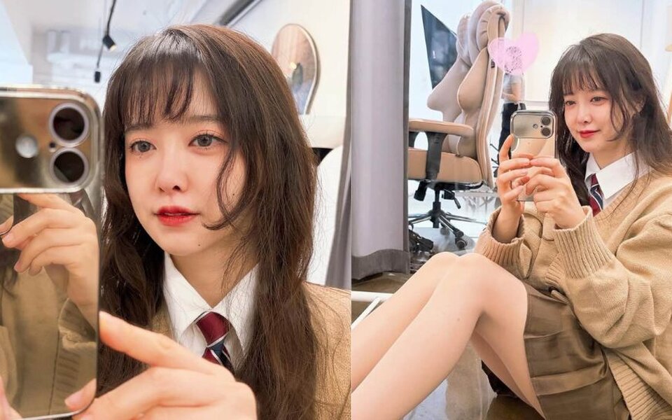 Image for Goo Hye Sun turns heads with her fresh school uniform style at 41 while promoting her work as a venture company CEO