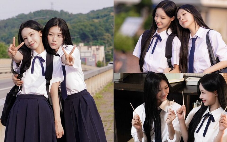 Taeyeon’s new project draws attention as RESCENE’s Woni and Minami shine with youthful school uniform visuals
