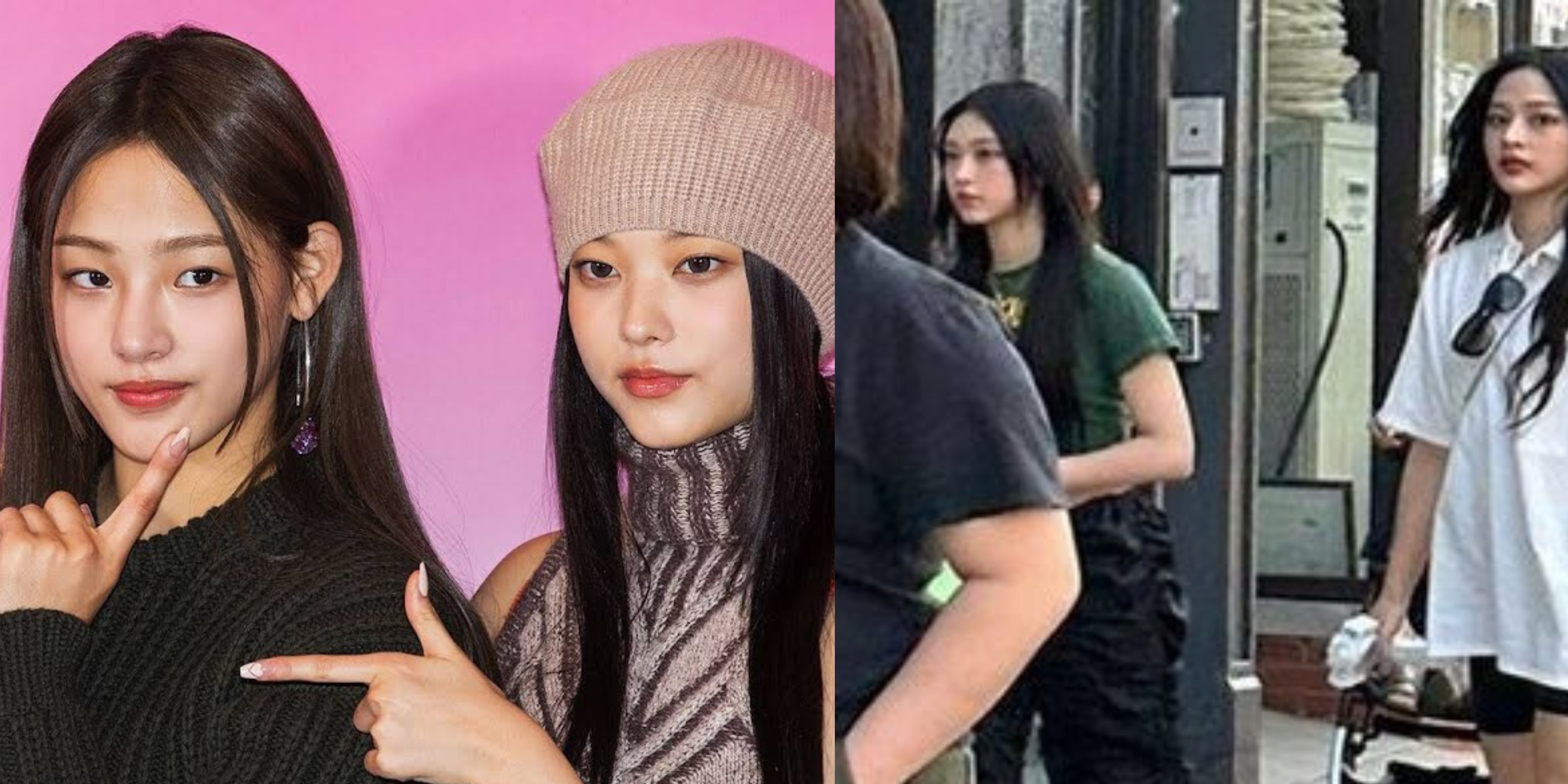 "Oh my God!, Pretty Unnies!" Photos taken by journalists of NewJeans' Minji and Haerin "expose" their true face value