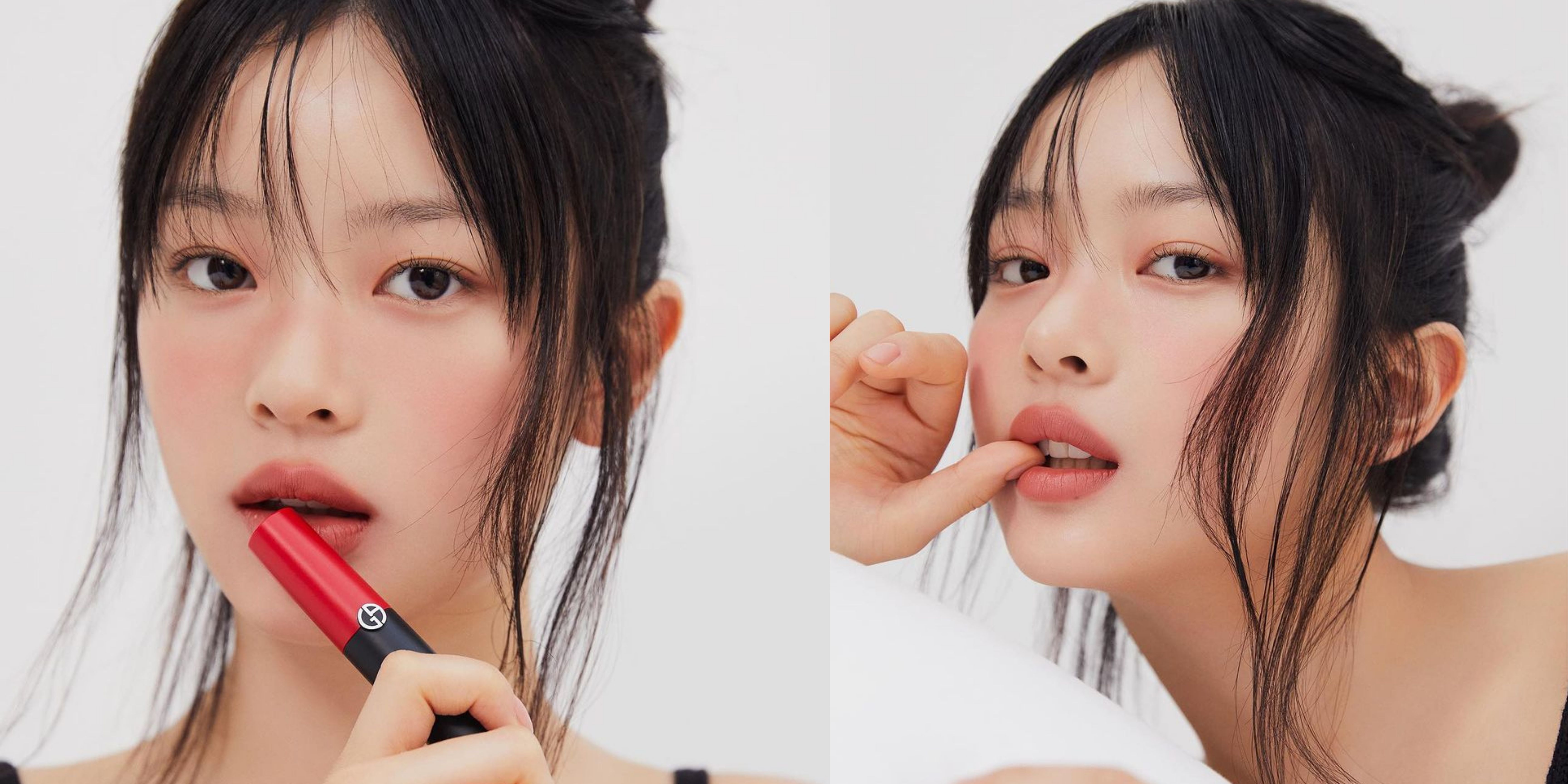 "She is BOLD!" NewJeans Hanni's Armani Beauty Photoshoot Shines Spotlight on 'Lip Power Matte