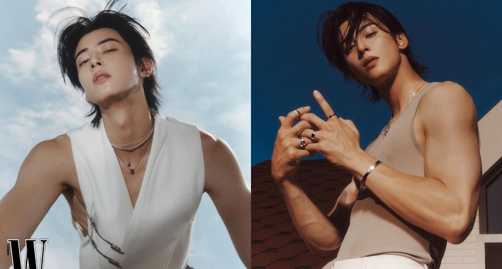 ASTRO‘s Cha Eun Woo grabs attention with his fit body in recent 'W Korea' magazine photo session