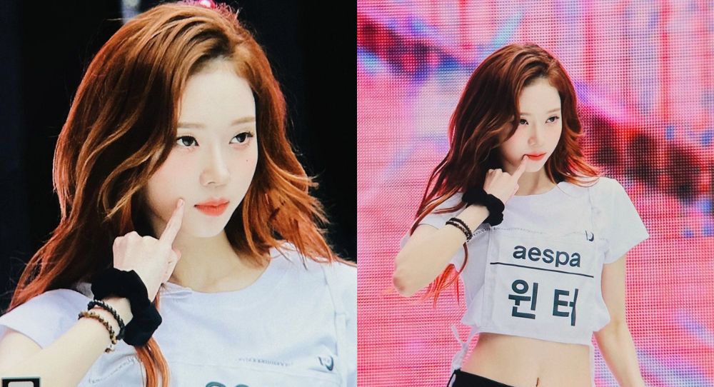 "She can pull off any style" — aespa's Winter stuns with gorgeous long red hair in rehearsal pics