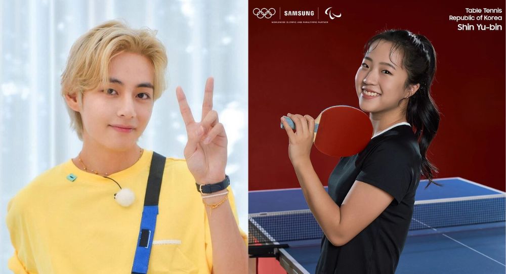 BTS's V Shows Love for ARMYs, Cheers on Fan Shin Yu Bin Again, an Olympic Table Tennis Player