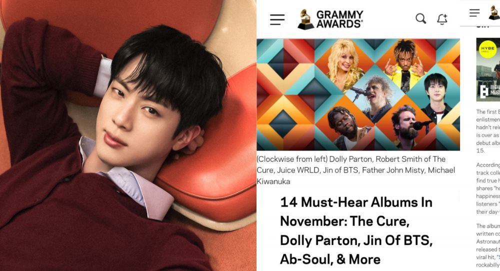 BTS's Jin's New Song "I'll Be There" Hits Number One on Qobuz Chart and Grammy's Must-Listen List!