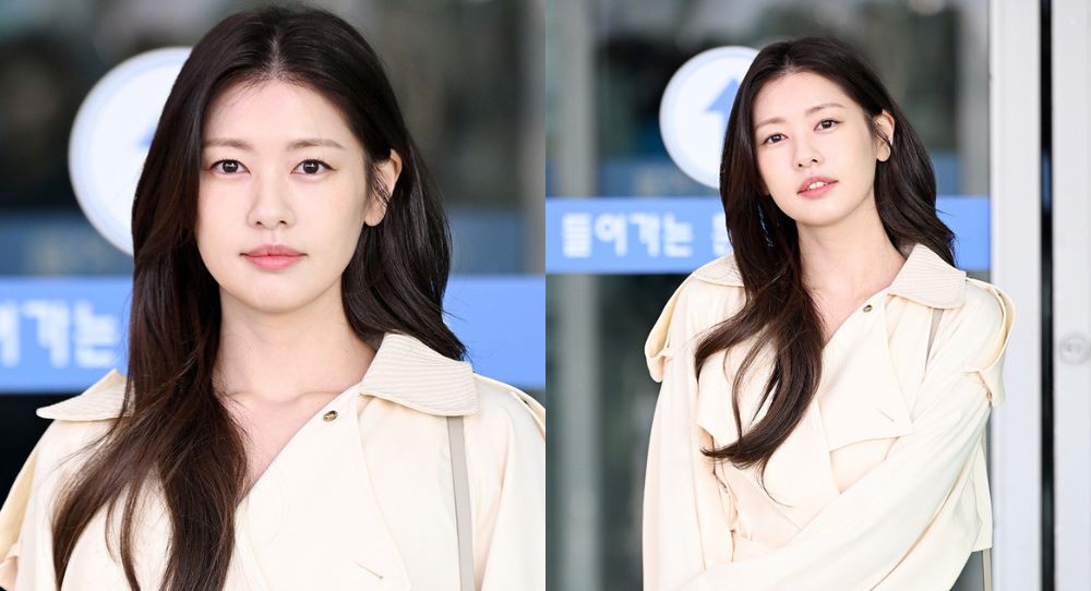 Jung So Min Looks Like a Spring Goddess in a Lemon Trench Coat — Her Puppy-Like Eyes Have Fans Swooning