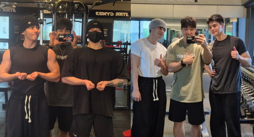 BTS V, Jungkook, and actor Song Kang show off their impressive muscle gains at the gym