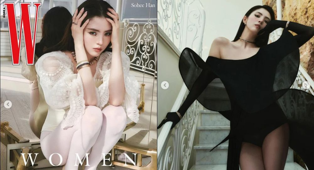 Han So Hee turns heads in bold dress on marble stairs — fans say “She’s like art in motion”
