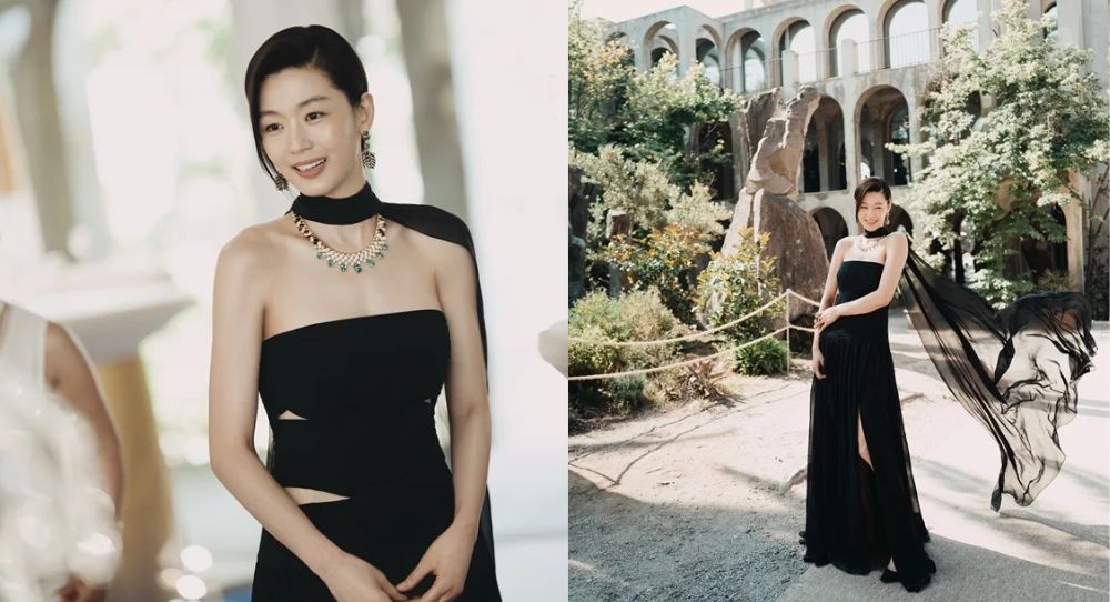 Jun Ji Hyun turns Barcelona into a runway with stunning dresses