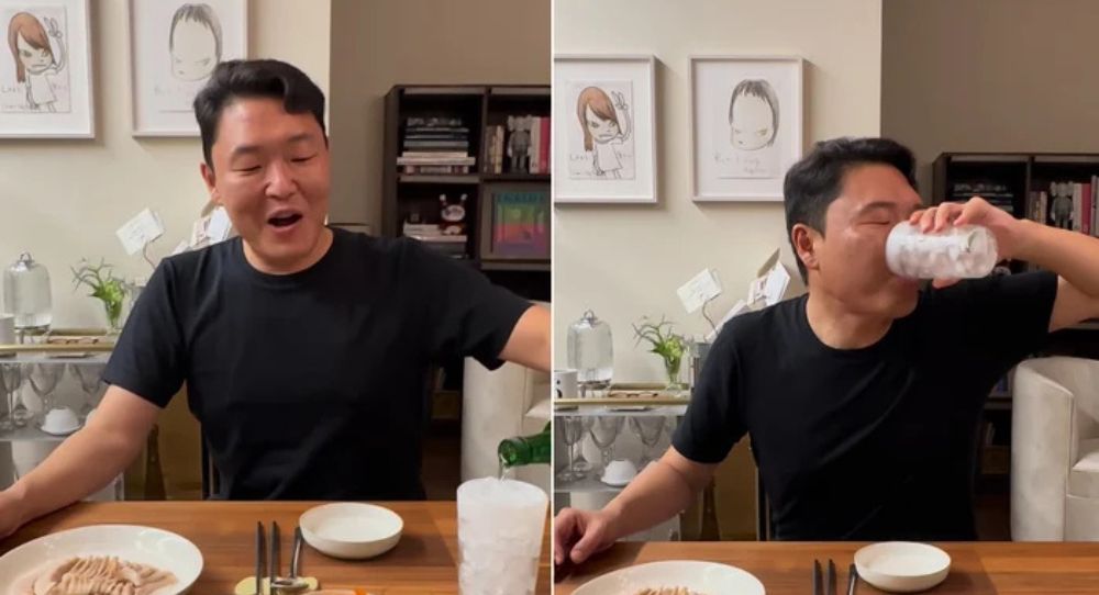 PSY eats tiny dinner after concert and fans are begging him to eat properly