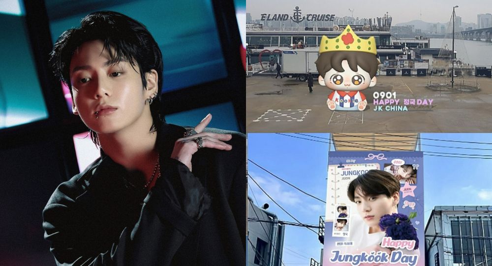 BTS Jungkook’s Chinese fanclub sets up 6-meter ‘baby prince’ and giant LED sign in Seoul for his birthday
