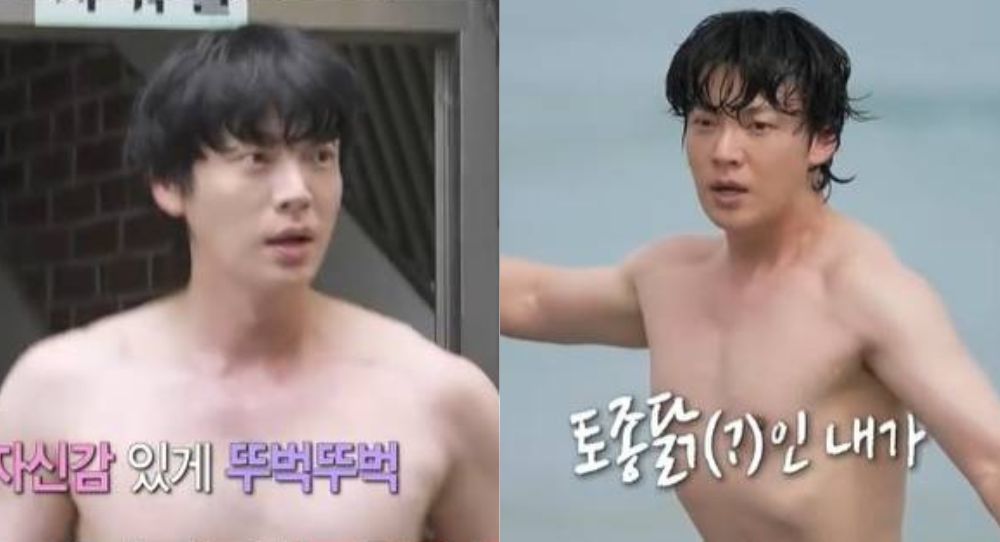 Ahn Jae Hyun shows off bulked-up body on &quot;Home Alone&quot;, jokes he imagined himself sexy but ended up looking like a farm chicken