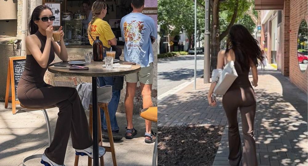 T-ara's Hyomin turns heads in Sydney as she walks streets in tight leggings showing off her stunning hourglass figure